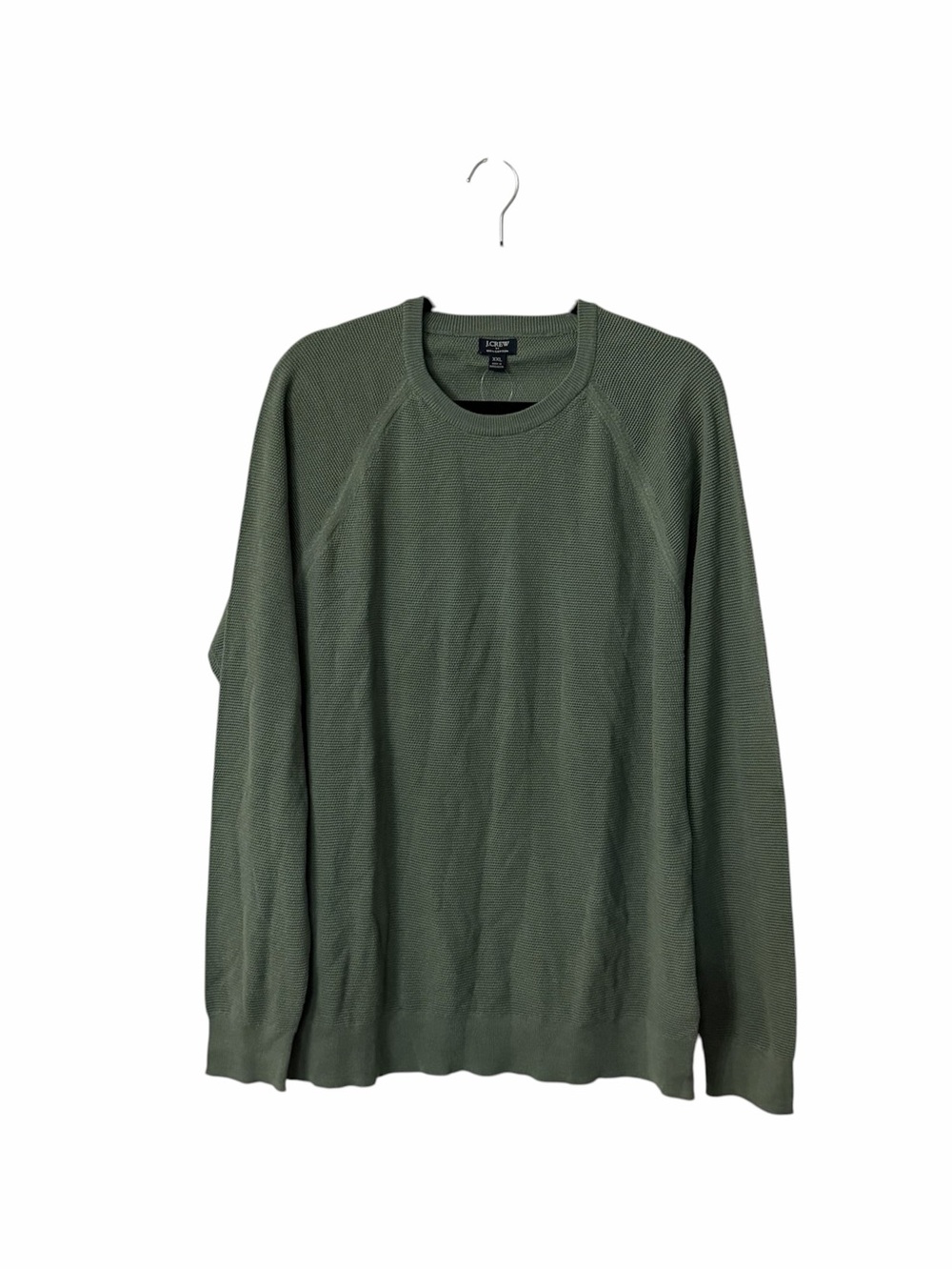 J. Crew Men’s Olive Green Long Sleeve Cotton Knit Crewneck Sweater Sz XXL NWT